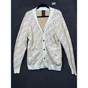 Disney Walt Disney World Cardigan Sweater Womens Large White 50th Logo Knit